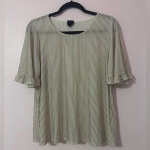 Anthropologie W5 Gold Striped Blouse
